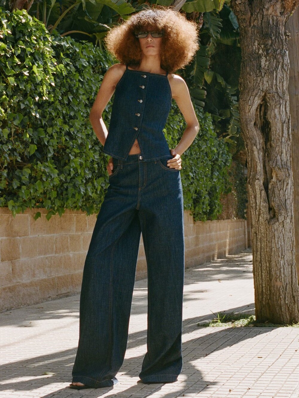 MANGO TOP/ JEANS SET